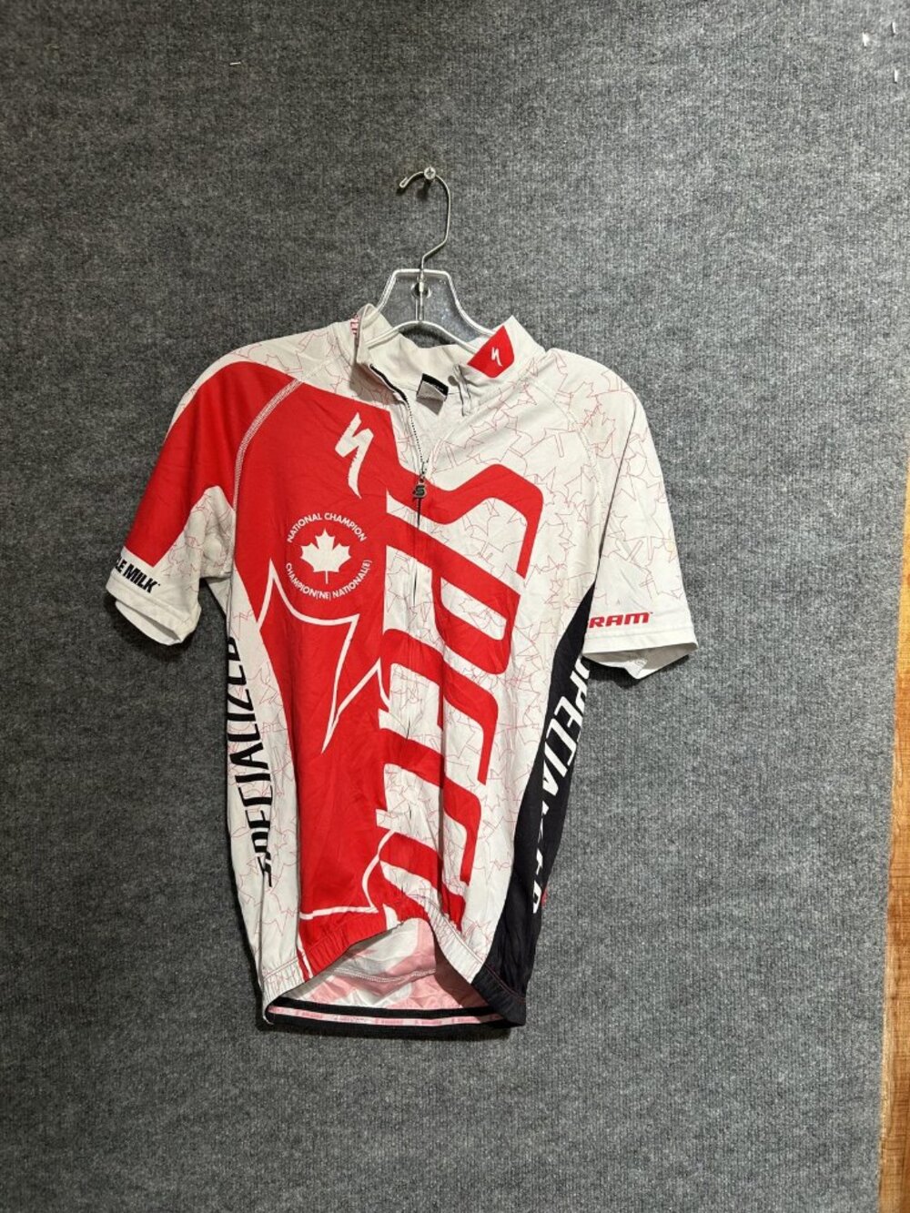 Squadra Cycling Jersey Mens Medium White Specialized Full Zip Pockets Canada
